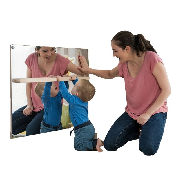 GRAND MIROIR MONTESSORI AVEC BARRE  